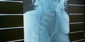 Интерьер офиса. Панно из стекла. Гравировка портрета на стекле. Картины девушек