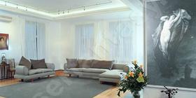 Настенное панно. Гравировка по мрамору. Интерьер гостинной. Интерьер дома