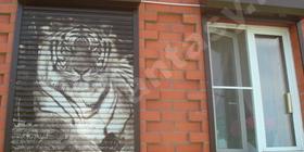 Рольставни. Рольставни на окна. Тигр. Лазерная гравировка. Гравировка в интерьере