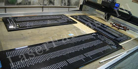 Гравировка гранита: 600х1500х30мм. Оформление воинского мемориала