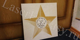 Для 709 школы Москвы выполнена звезда для выпускников по индивидуальному заказу 450 х 450 х 9мм.