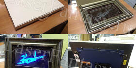 Индивидуальное изготовление настольной картины в багете с автономной RGB-подсветкой: 480х330мм