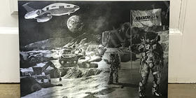 Картина на металле 450х300х3мм изготовлена для Модерн Машинери Фар Ист в Магадан.