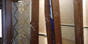 Двери. Лазерная гравировка на стекле